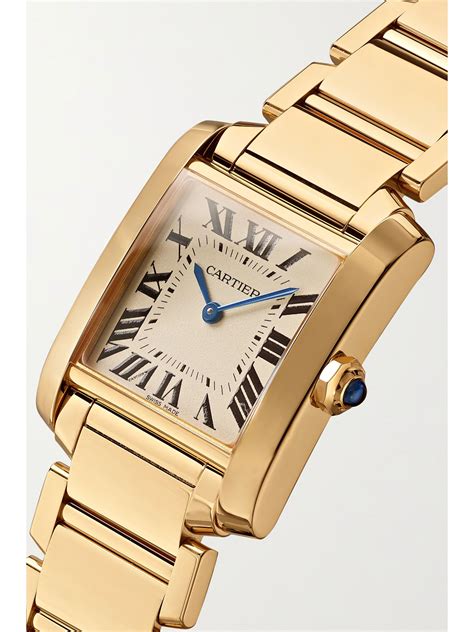 gold watch women cartier|18 karat gold cartier watch.